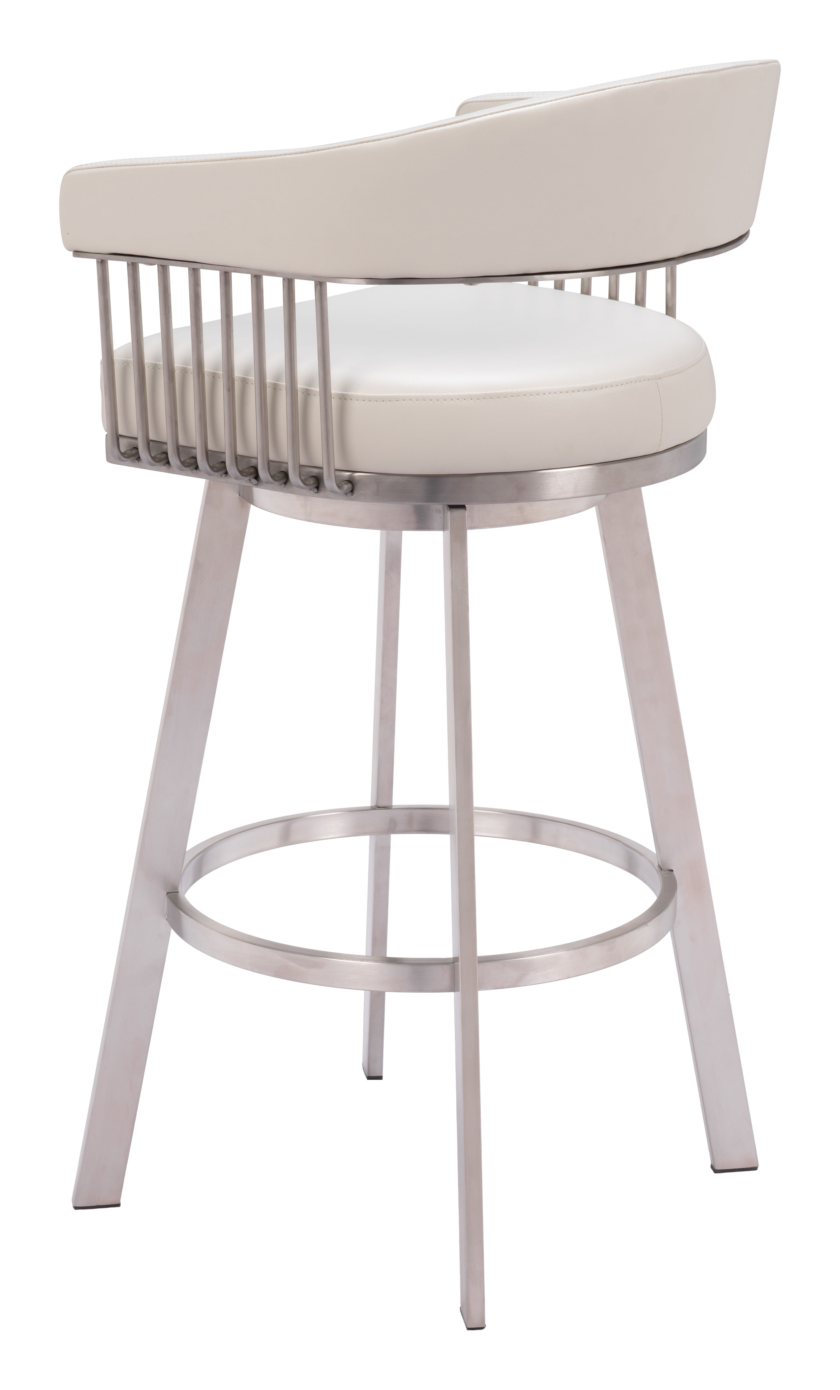 ZUO - Bantry Swivel Barstool in White