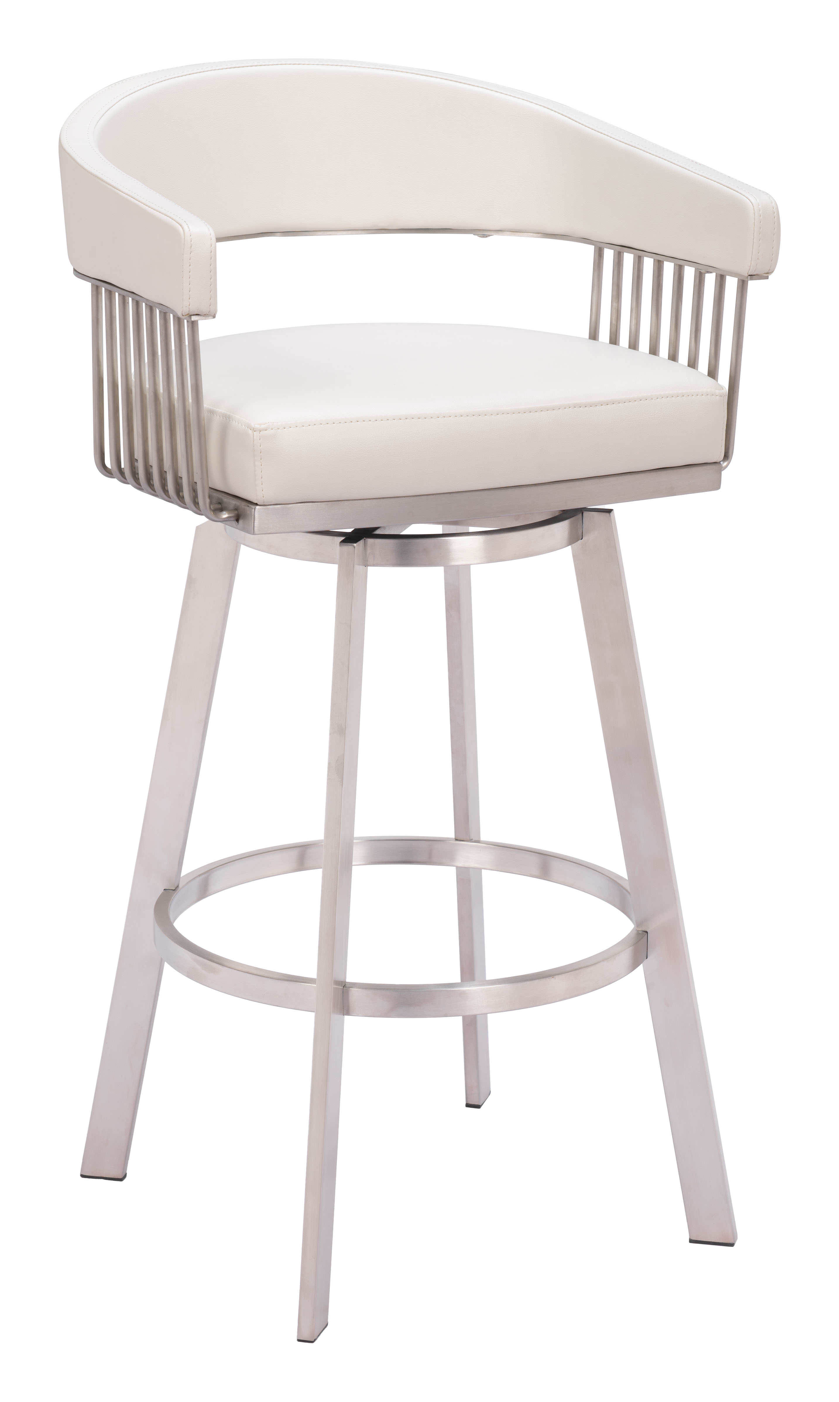 ZUO - Bantry Swivel Barstool in White