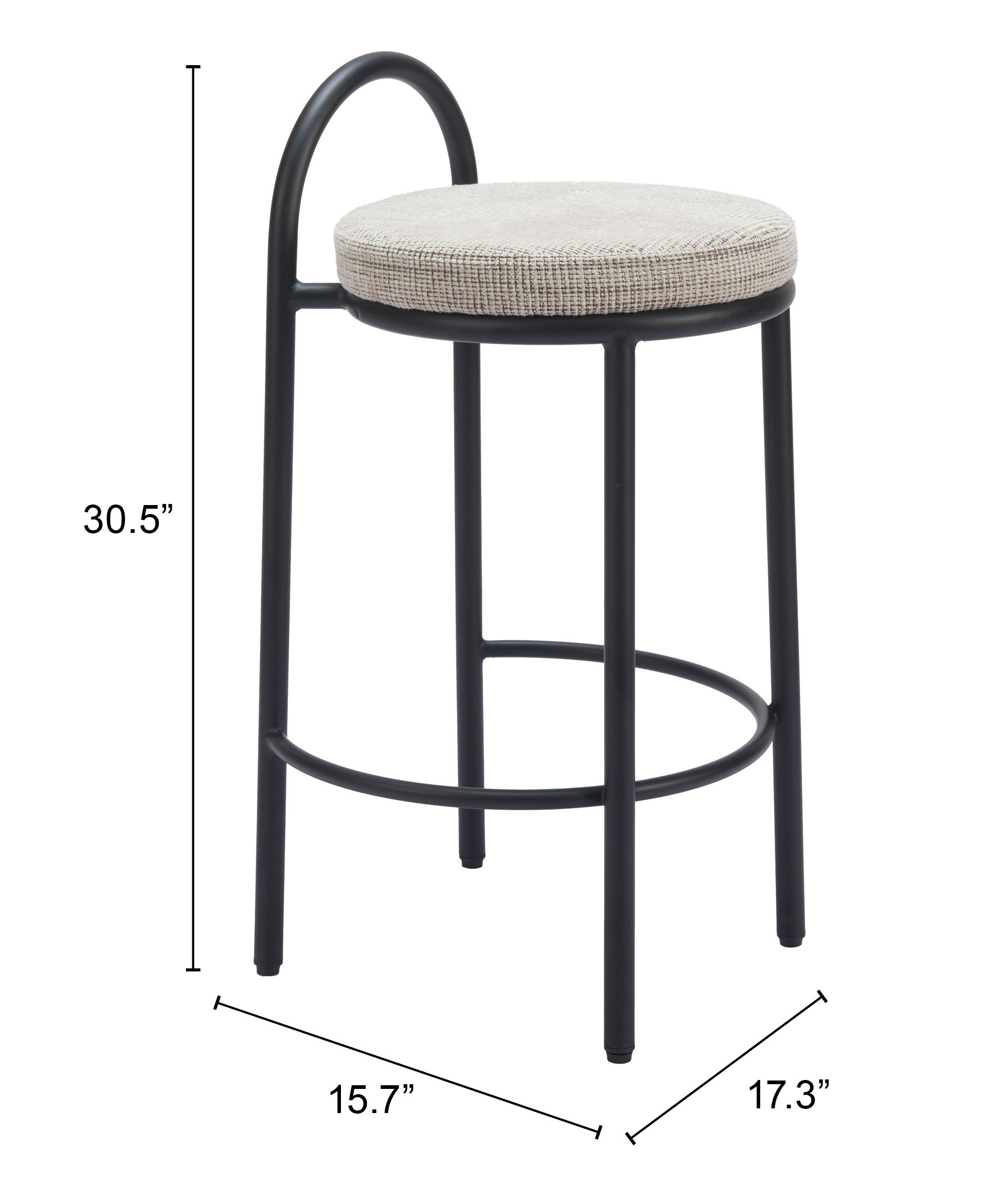 ZUO - Sisal Counter Stool (Set of 2) in Beige Tweed