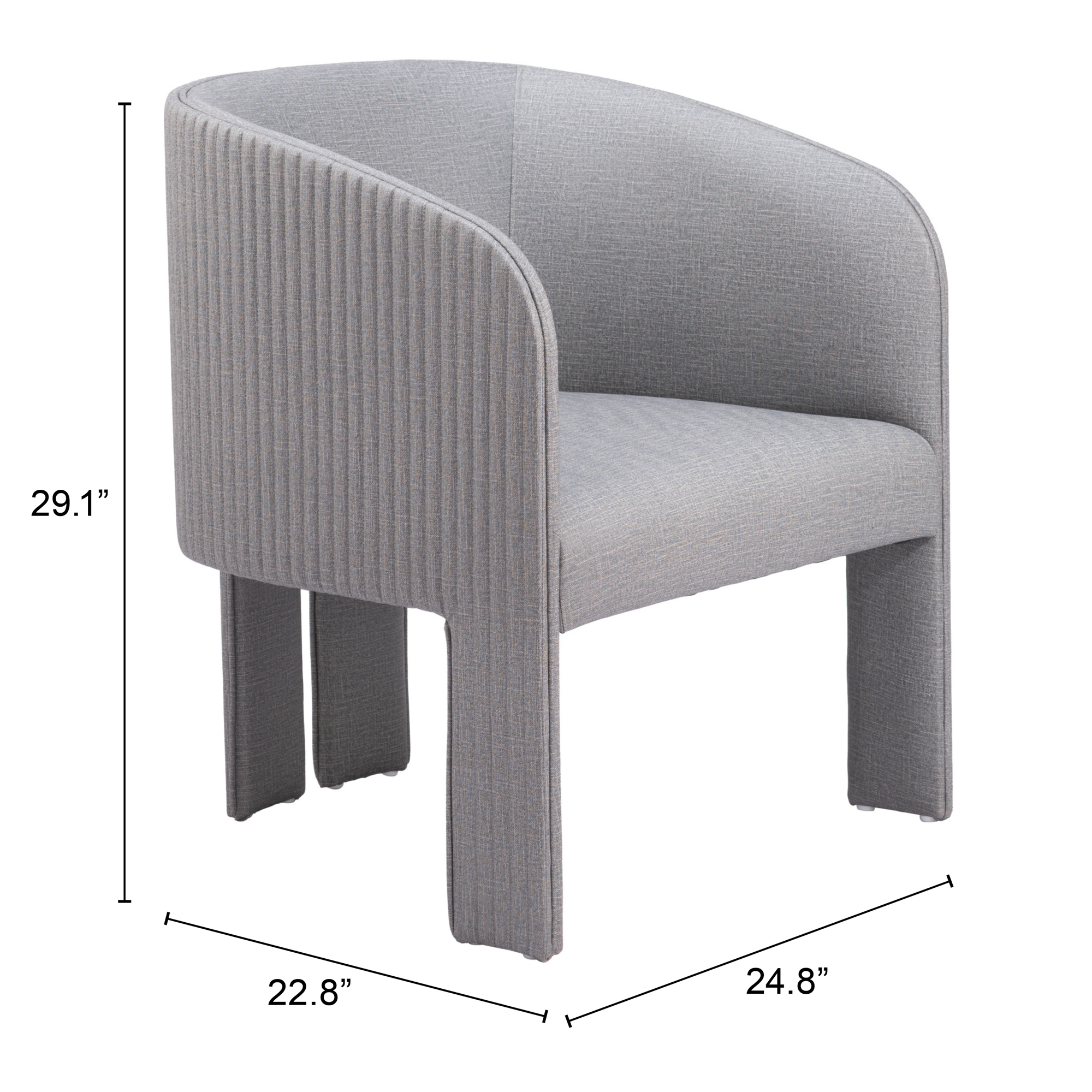 ZUO Hull Accent Chair - Slate Gray