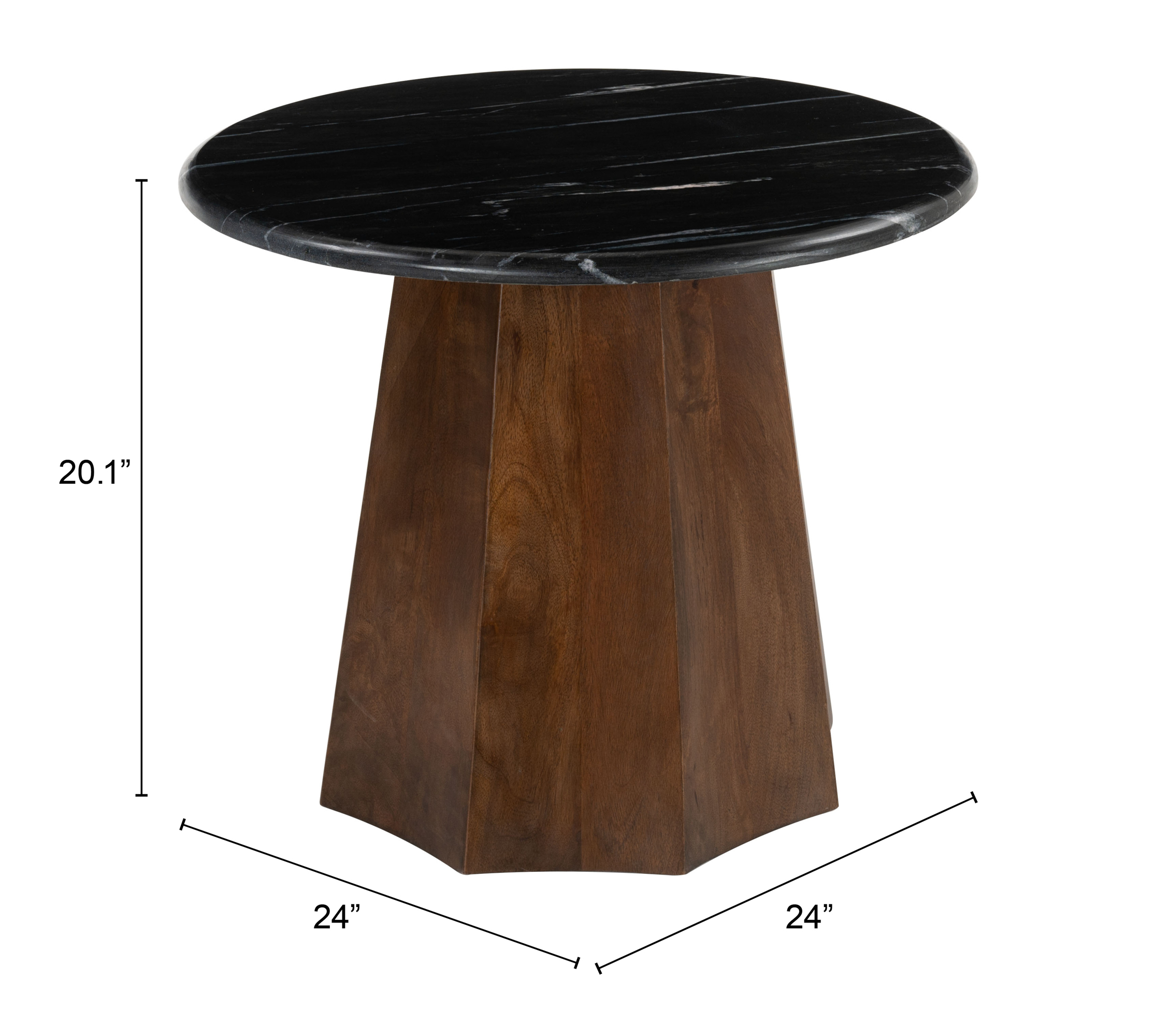 ZUO - Aipe Accent Table in Black/Brown