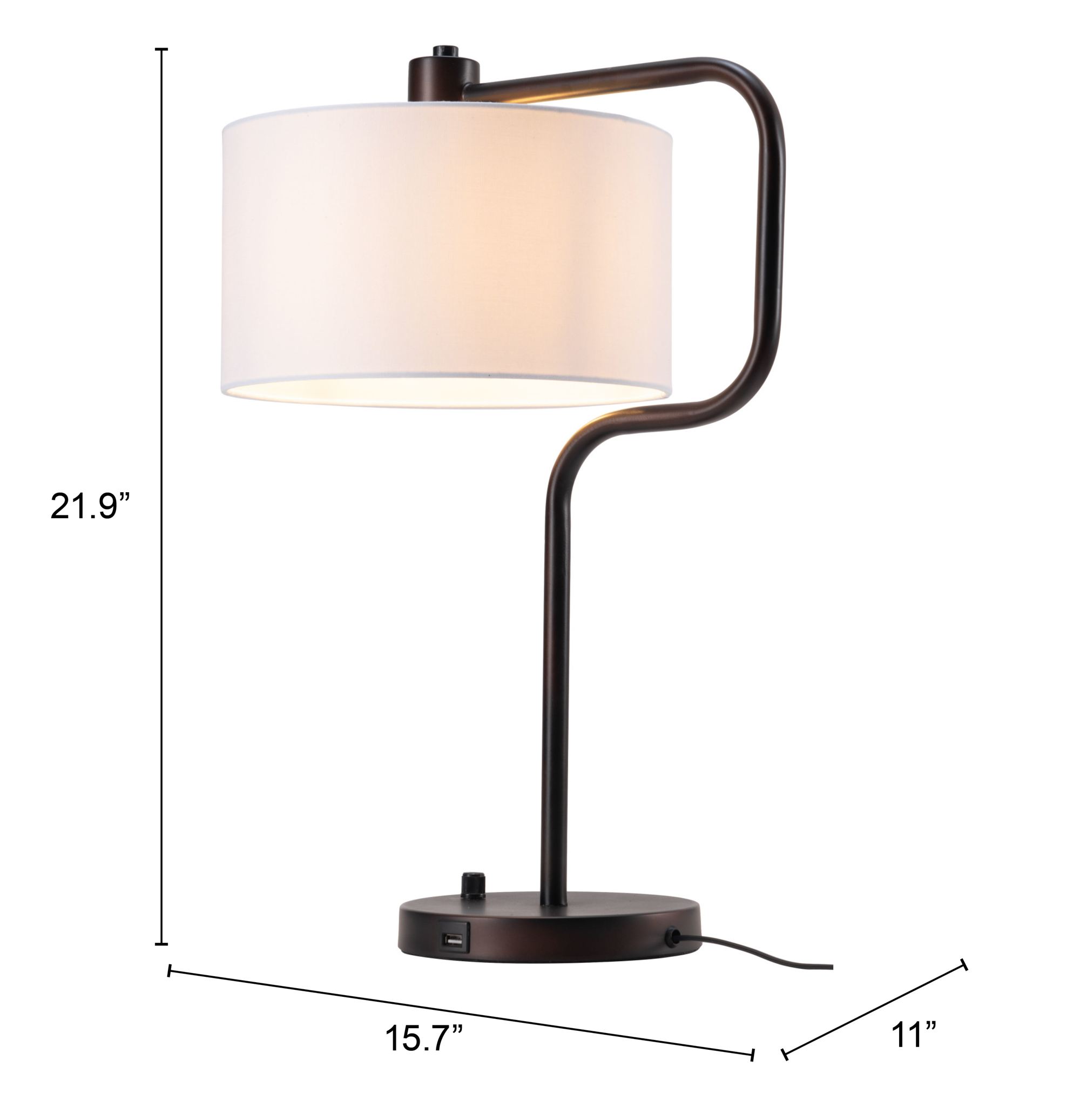 ZUO - Middlemist Table Lamp in White
