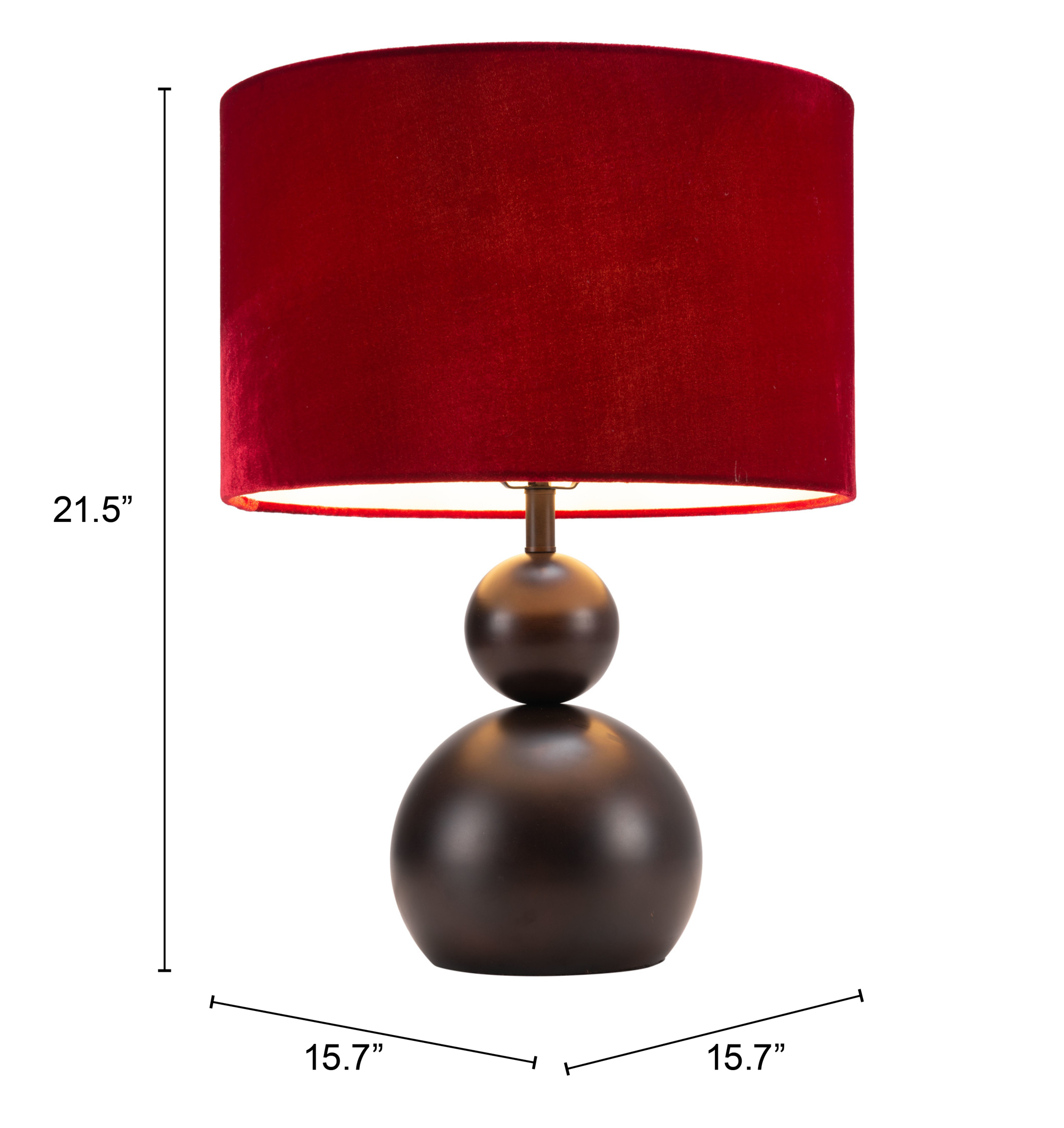 ZUO - Shobu Table Lamp in Red