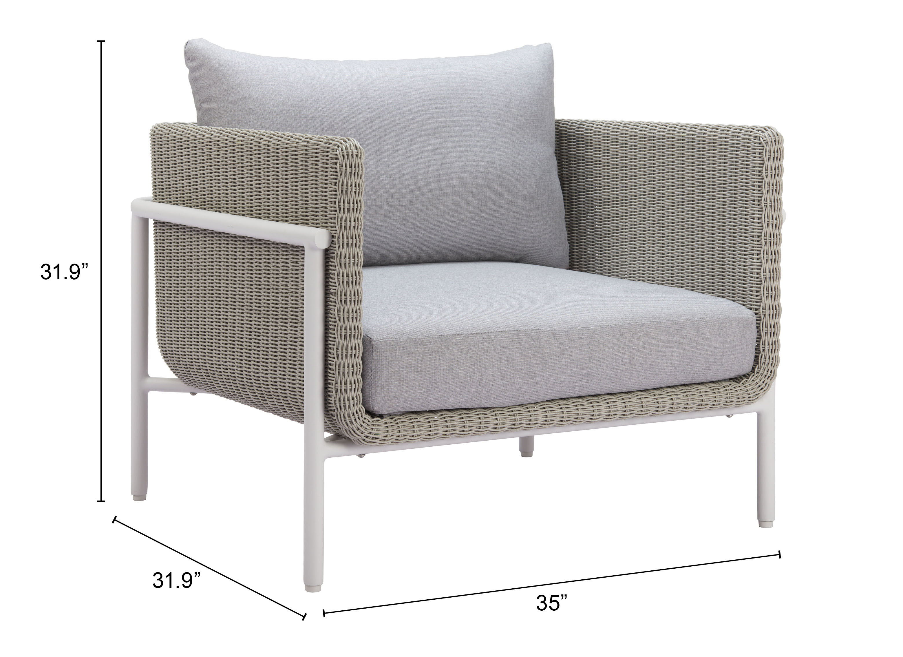 ZUO - Frais Armchair in Gray