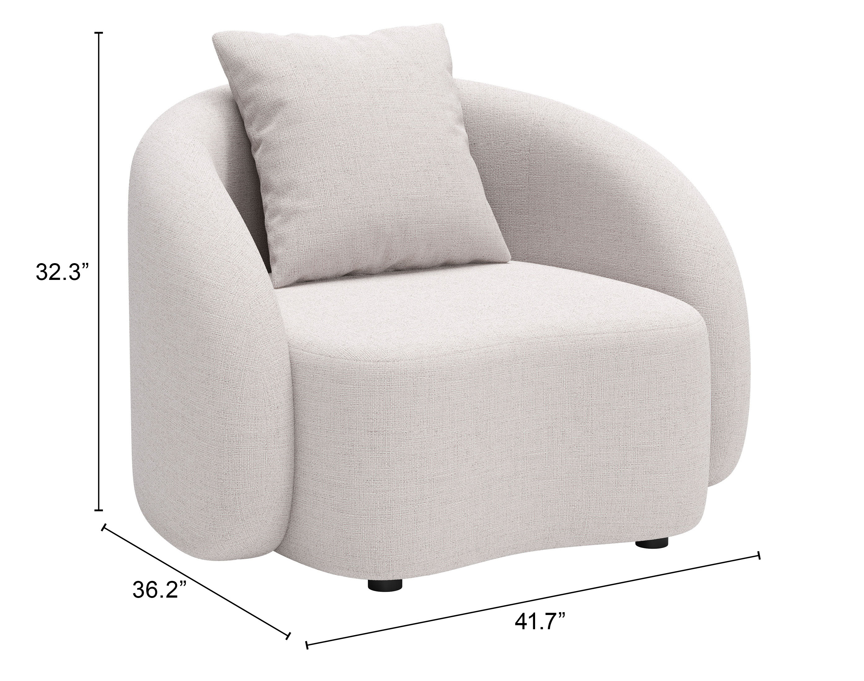 ZUO - Sunny Isles Accent Chair in Beige