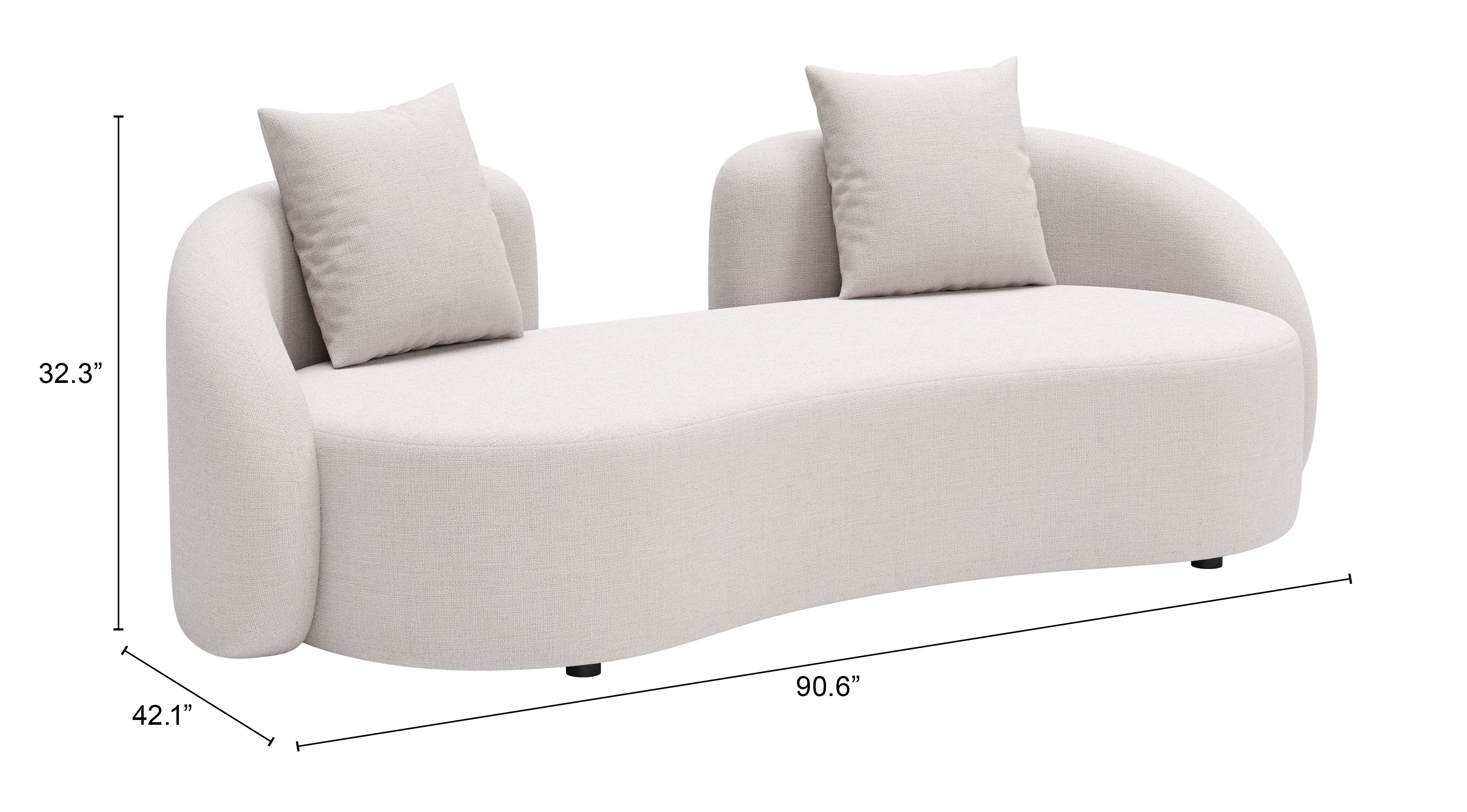 ZUO - Sunny Isles Loveseat in Beige