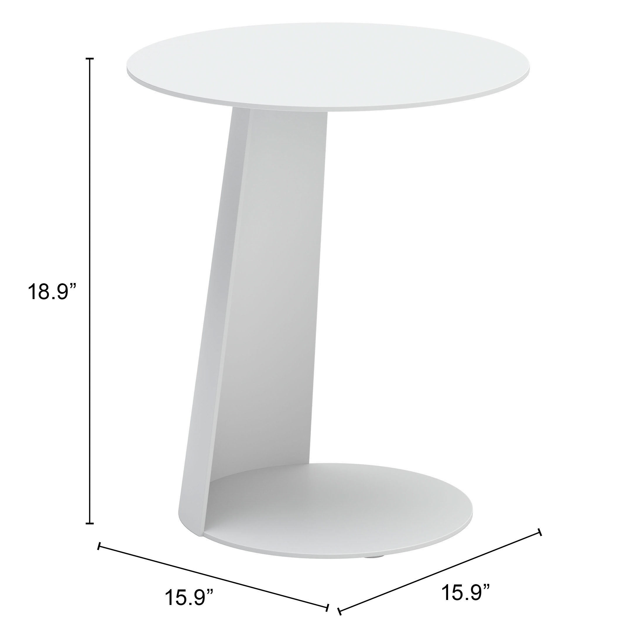 ZUO - Sunny Isles Side Table in White