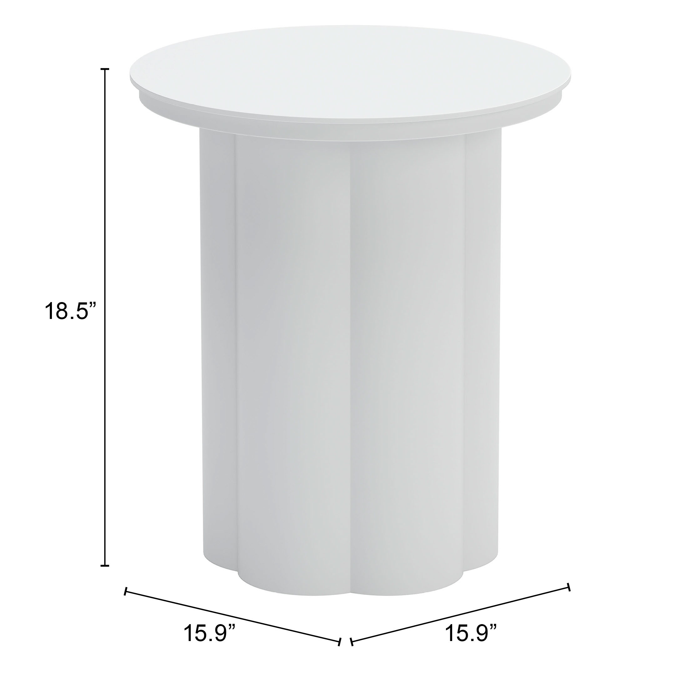 ZUO - Kogur Side Table in White