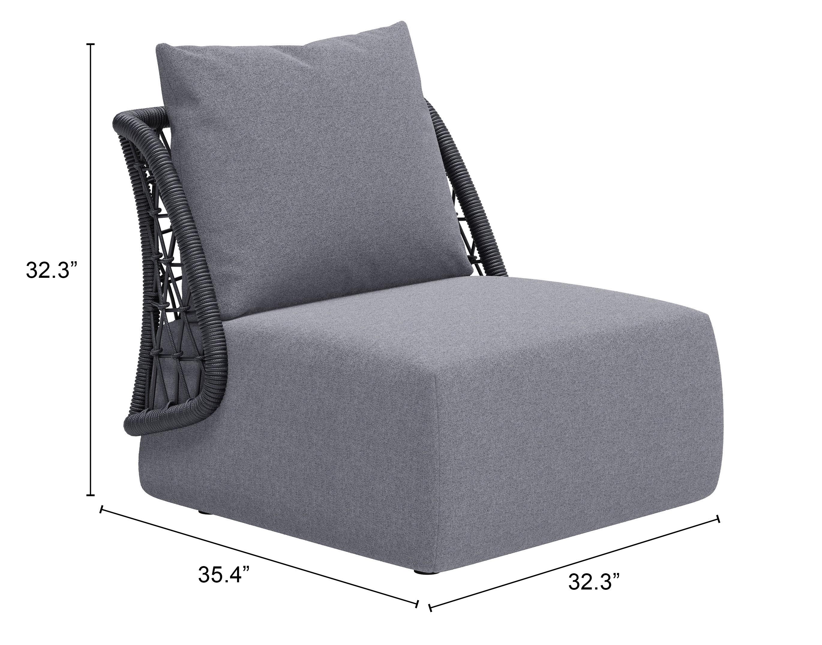 ZUO - Mekan Accent Chair in Gray