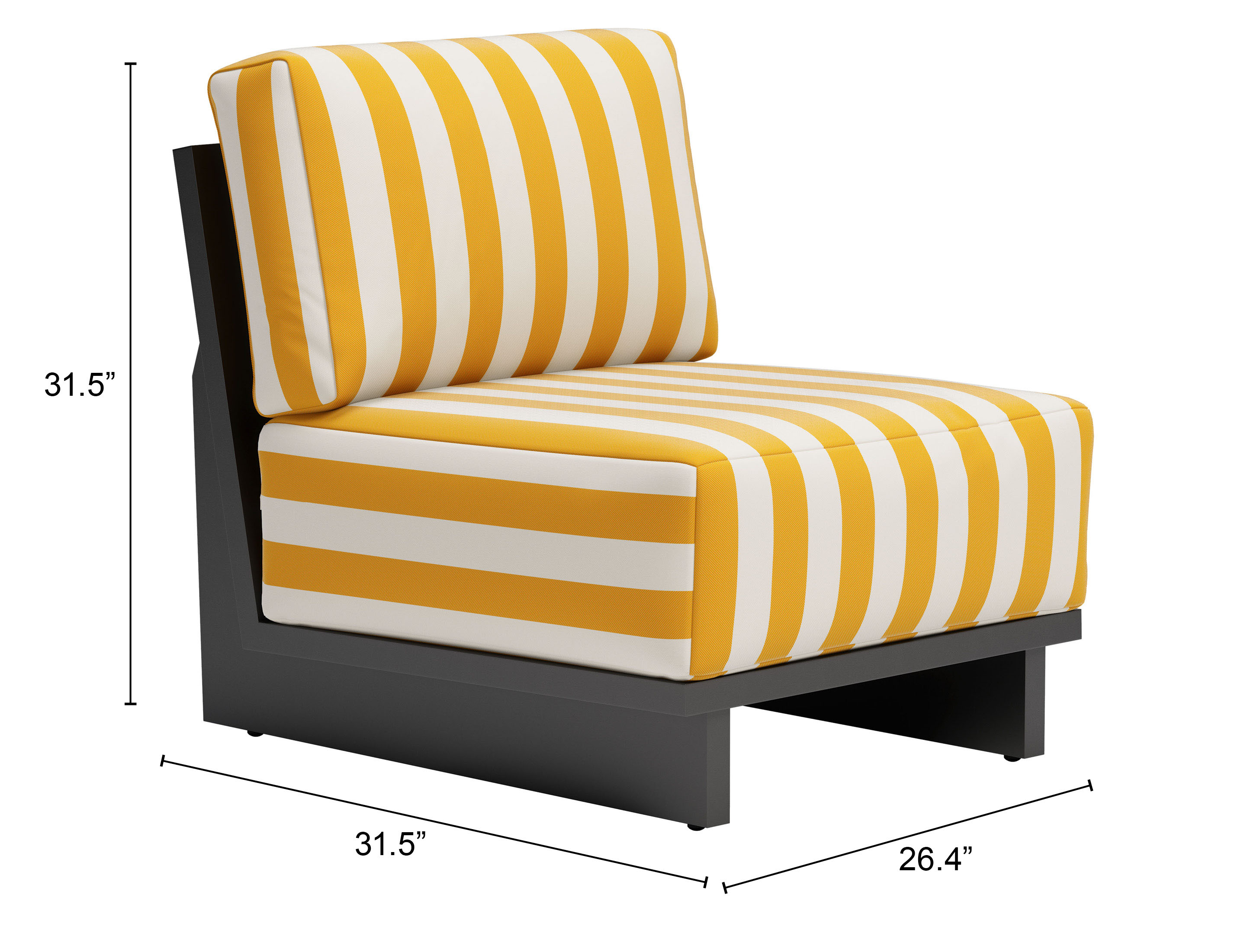 ZUO - Shoreline Accent Chair in Yellow