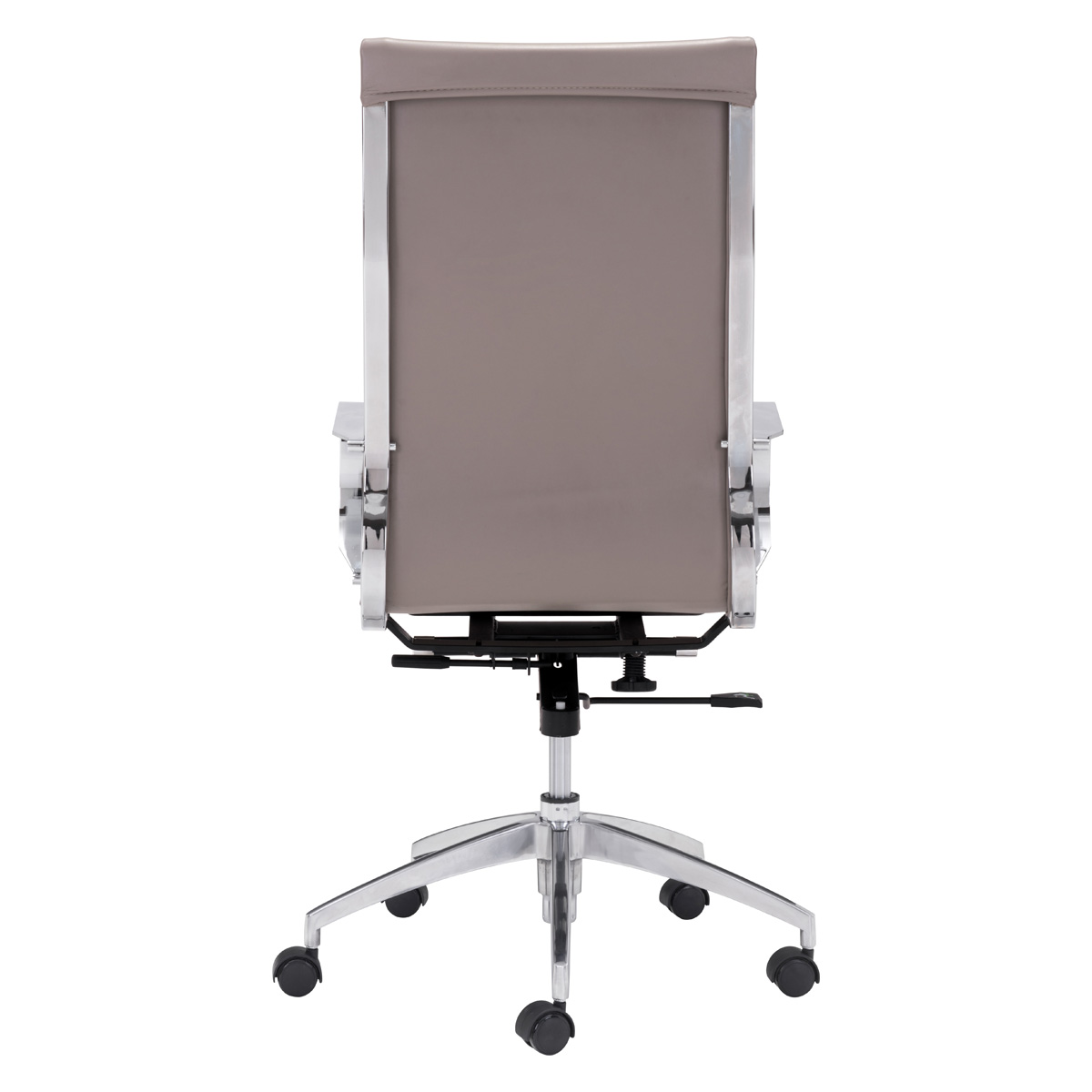 ZUO Glider High Back Office Chair - Taupe/Silver