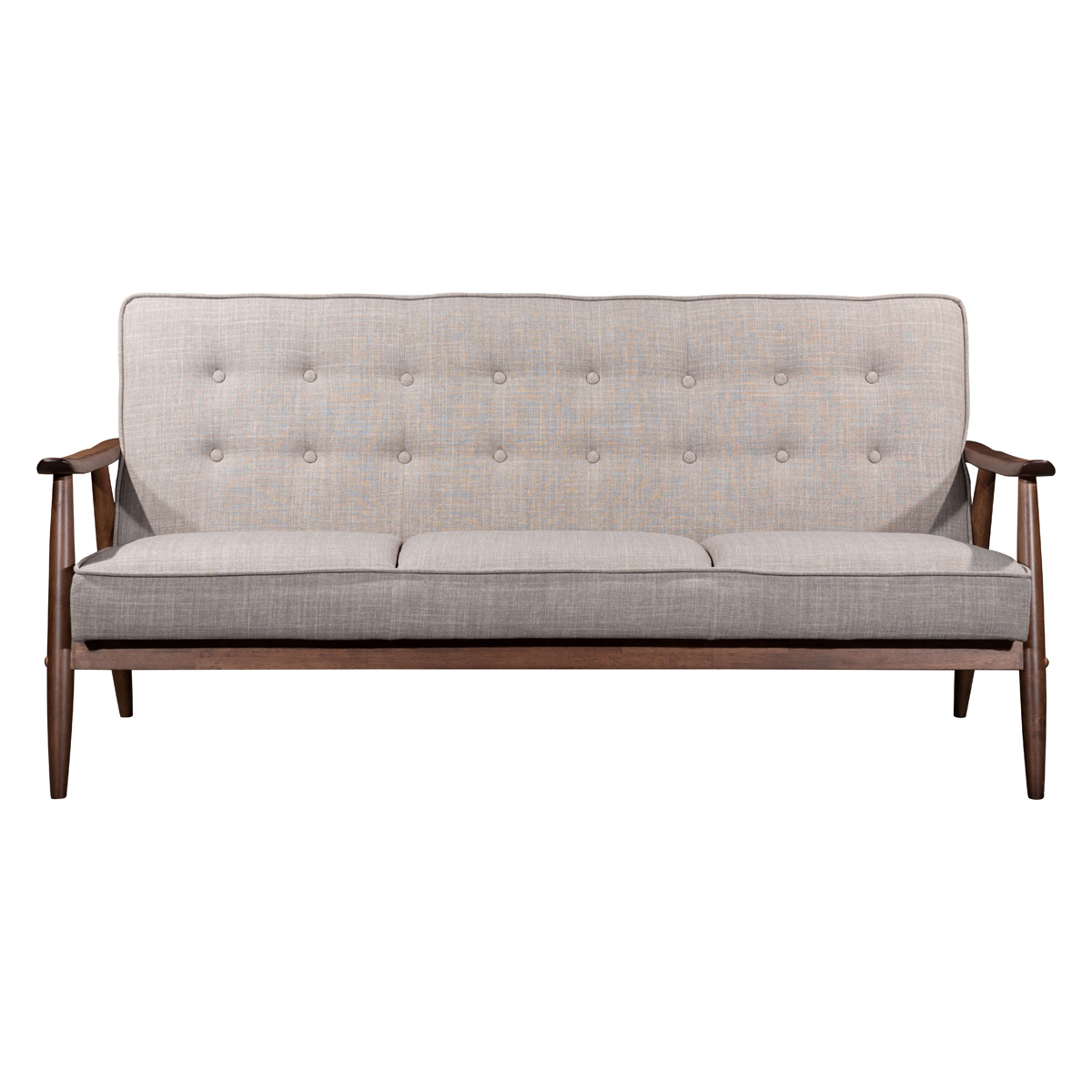ZUO Rocky Sofa - Putty/Walnut