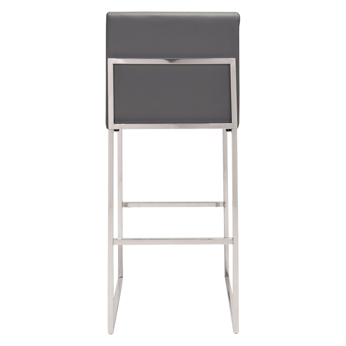 ZUO - Genoa Barstool in Gray/Silver
