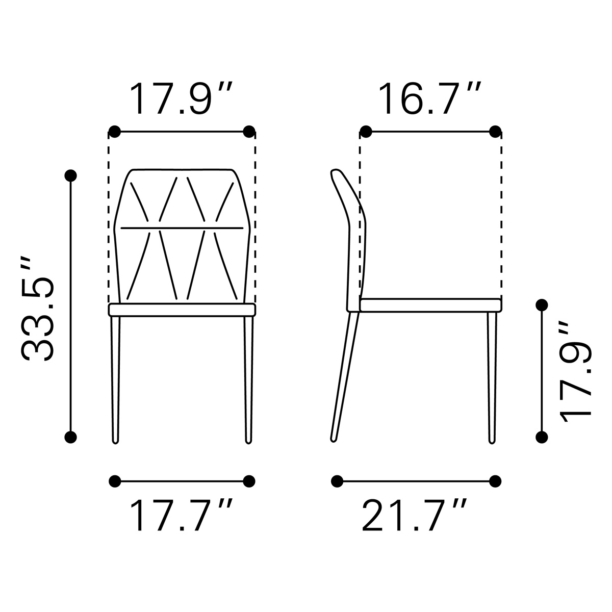ZUO - Revolution Dining Chair (Set Of 4) in Black