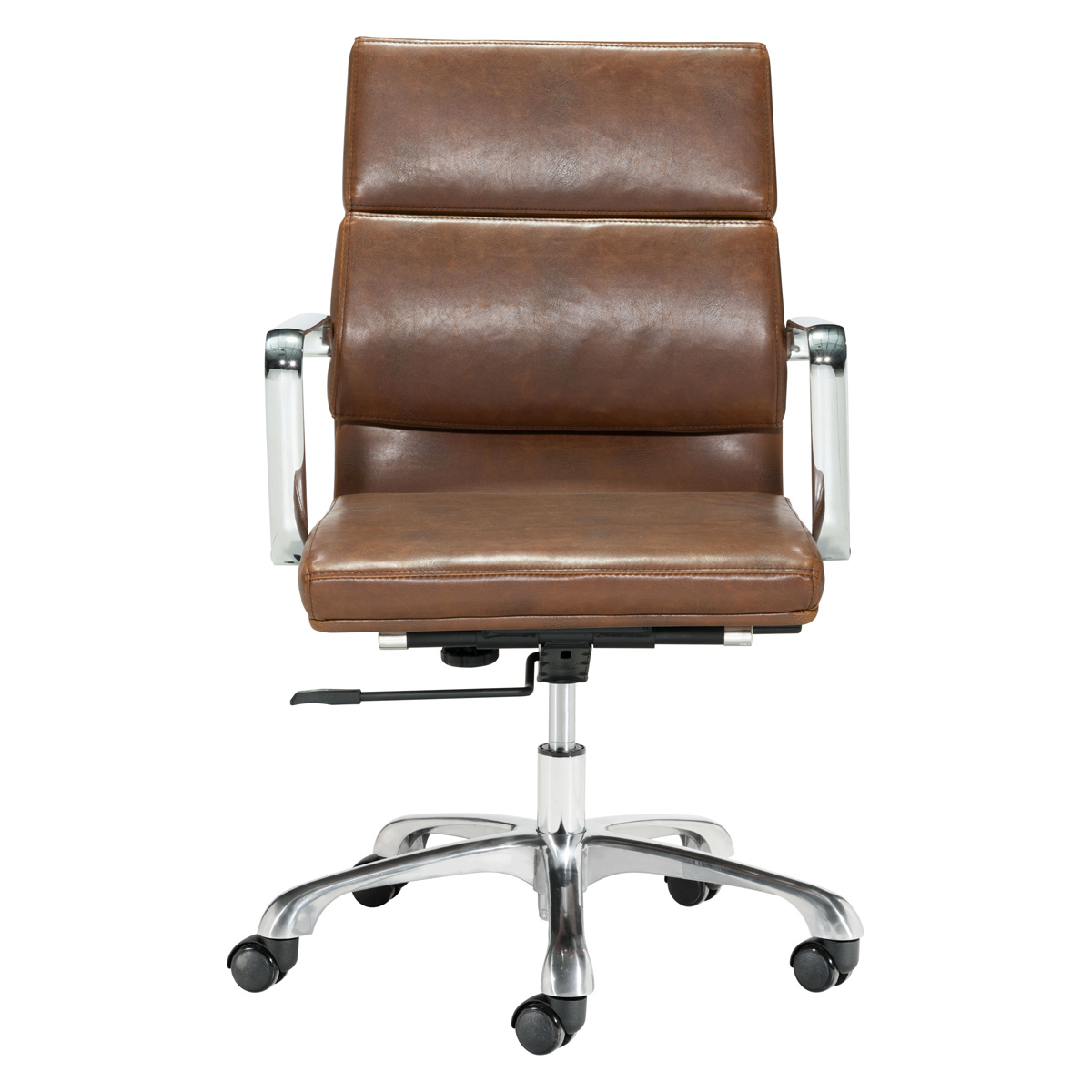 ZUO - Ithaca Office Chair in Vintage Brown/Silver