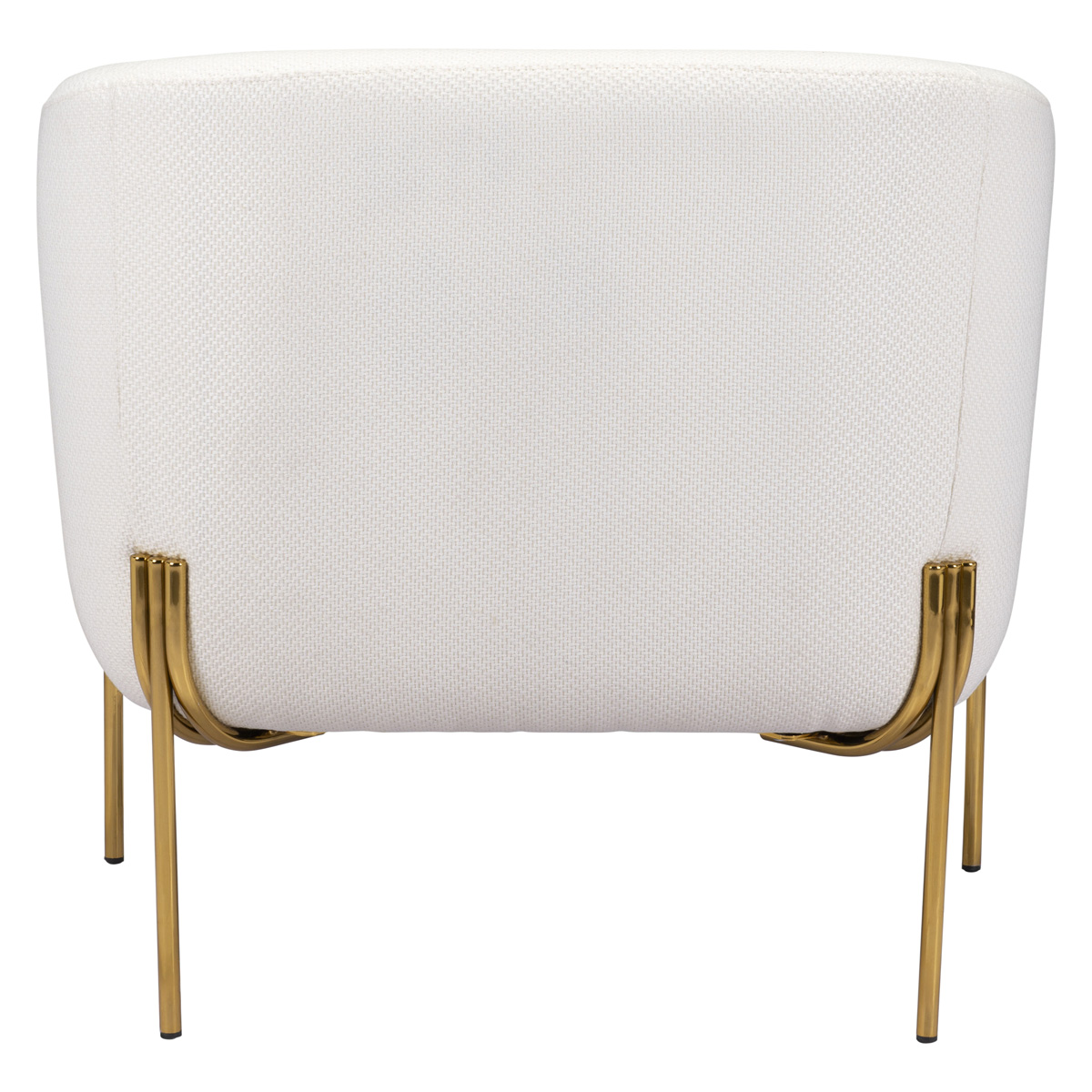 ZUO Micaela Arm Chair - Ivory/Gold