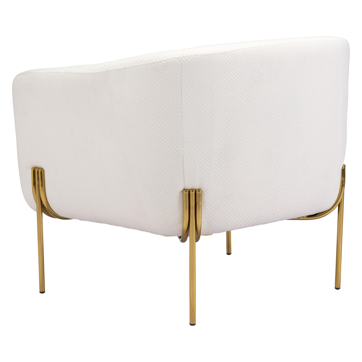ZUO Micaela Arm Chair - Ivory/Gold