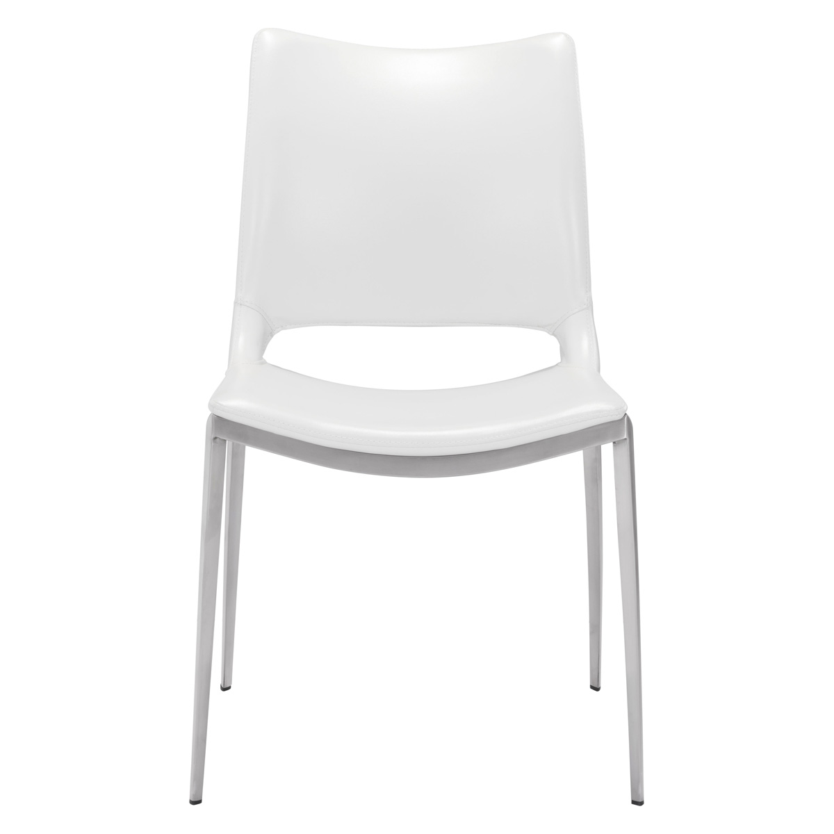 ZUO Ace Dining Chair (Set Of 2) - White/Silver