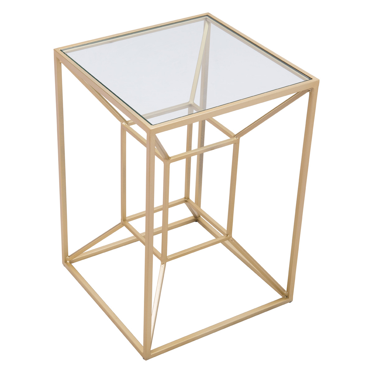 ZUO - Canyon Side Table in Clear/Gold