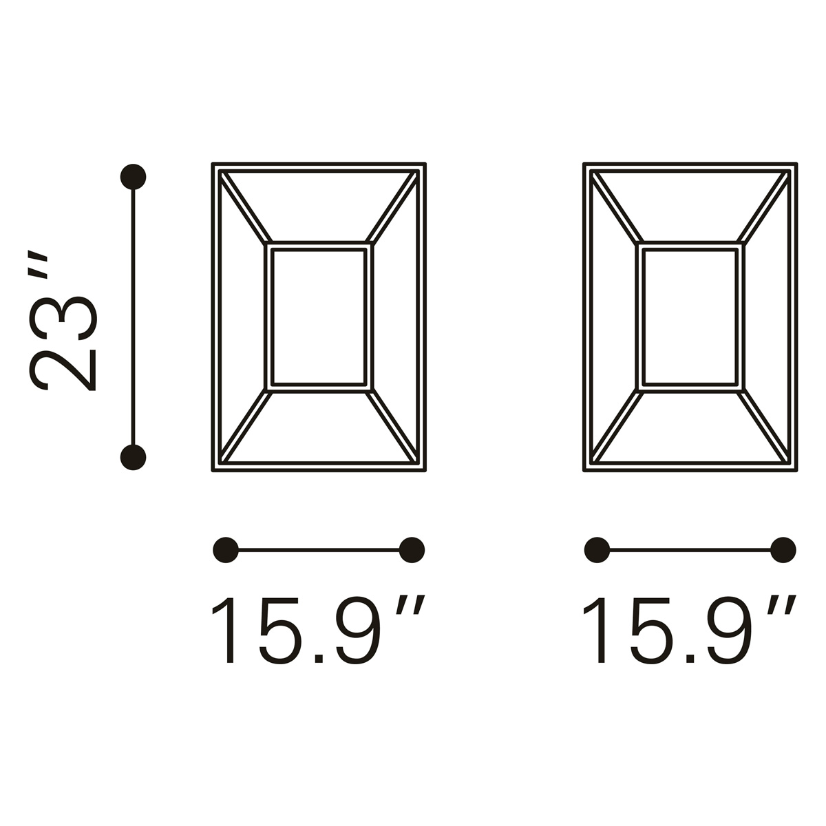 ZUO - Canyon Side Table in Clear/Gold