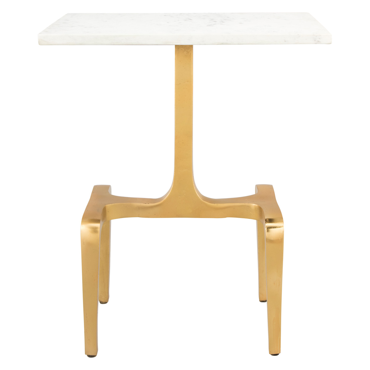 ZUO - Clement Side Table in White/Gold