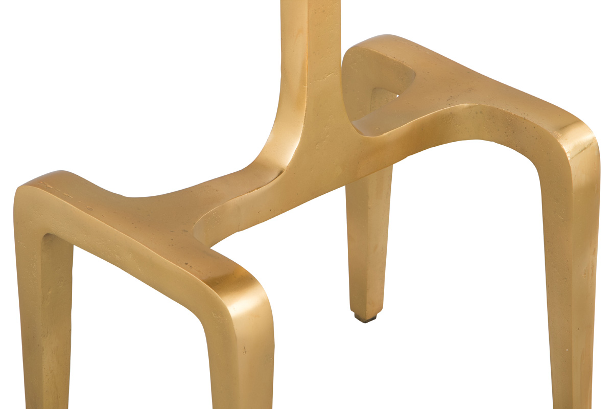 ZUO - Clement Side Table in White/Gold
