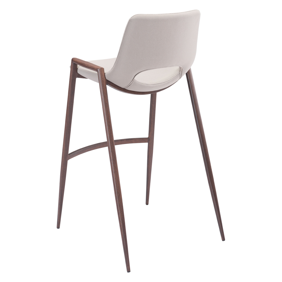ZUO Desi Bar Chair (Set Of 2) - Beige/Dark Brown