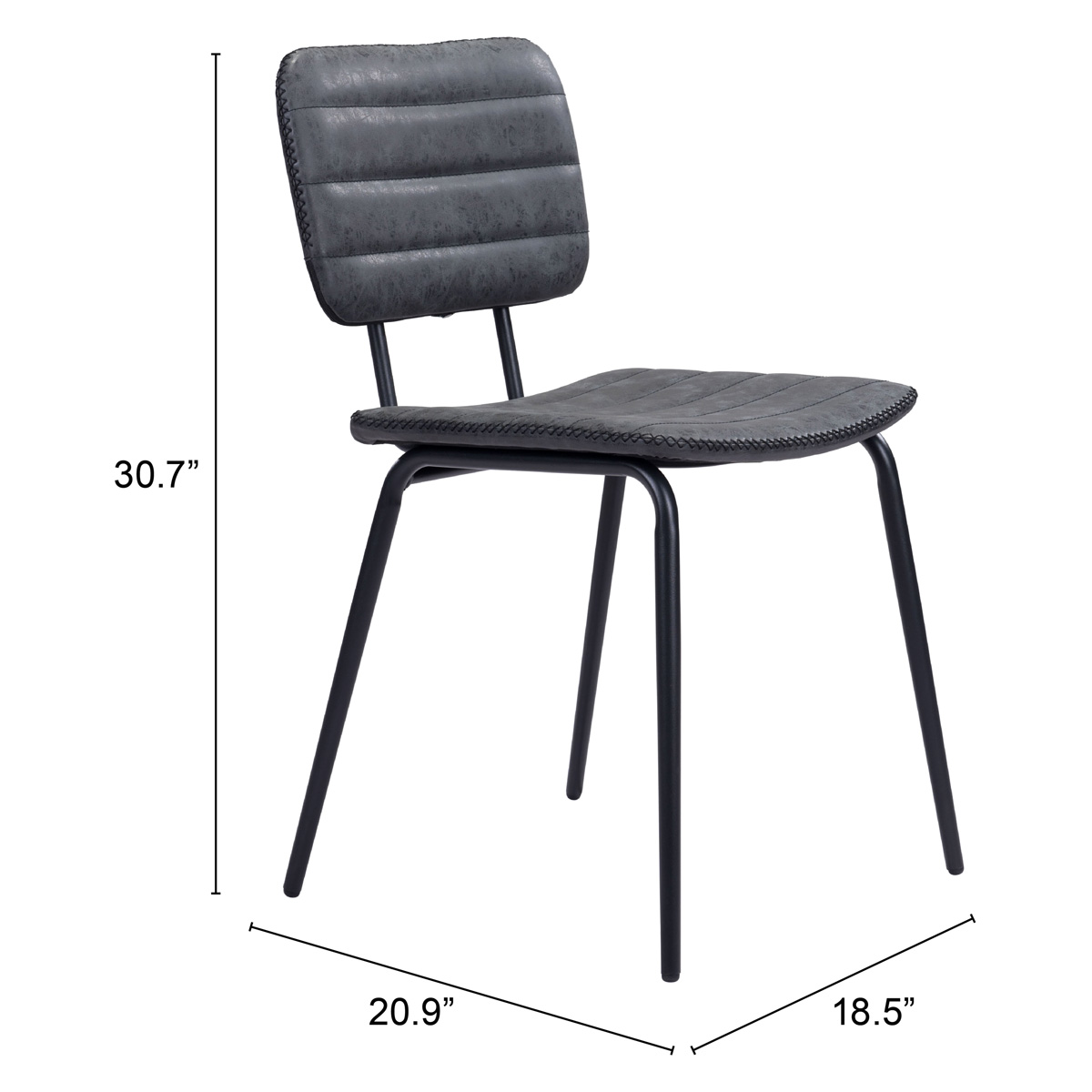 ZUO - Boston Dining Chair (Set Of 2) in Vintage Black