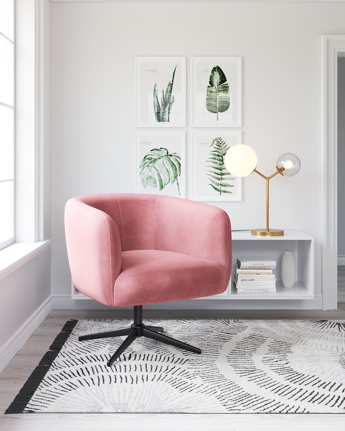 ZUO - Elia Accent Chair in Pink/Black