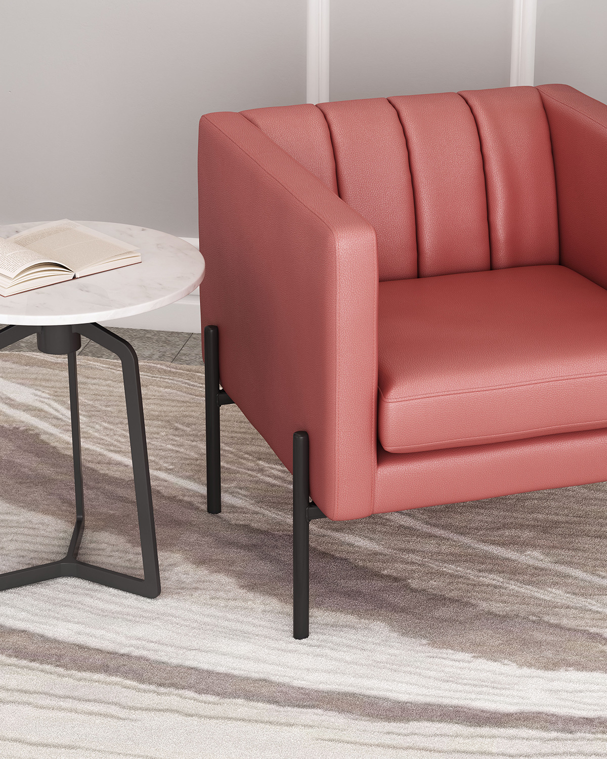 ZUO Jess Accent Chair - Rust/Black