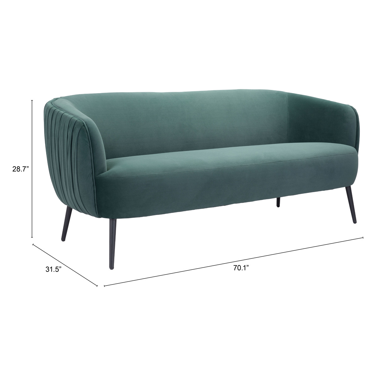 ZUO - Karan Sofa in Green/Black
