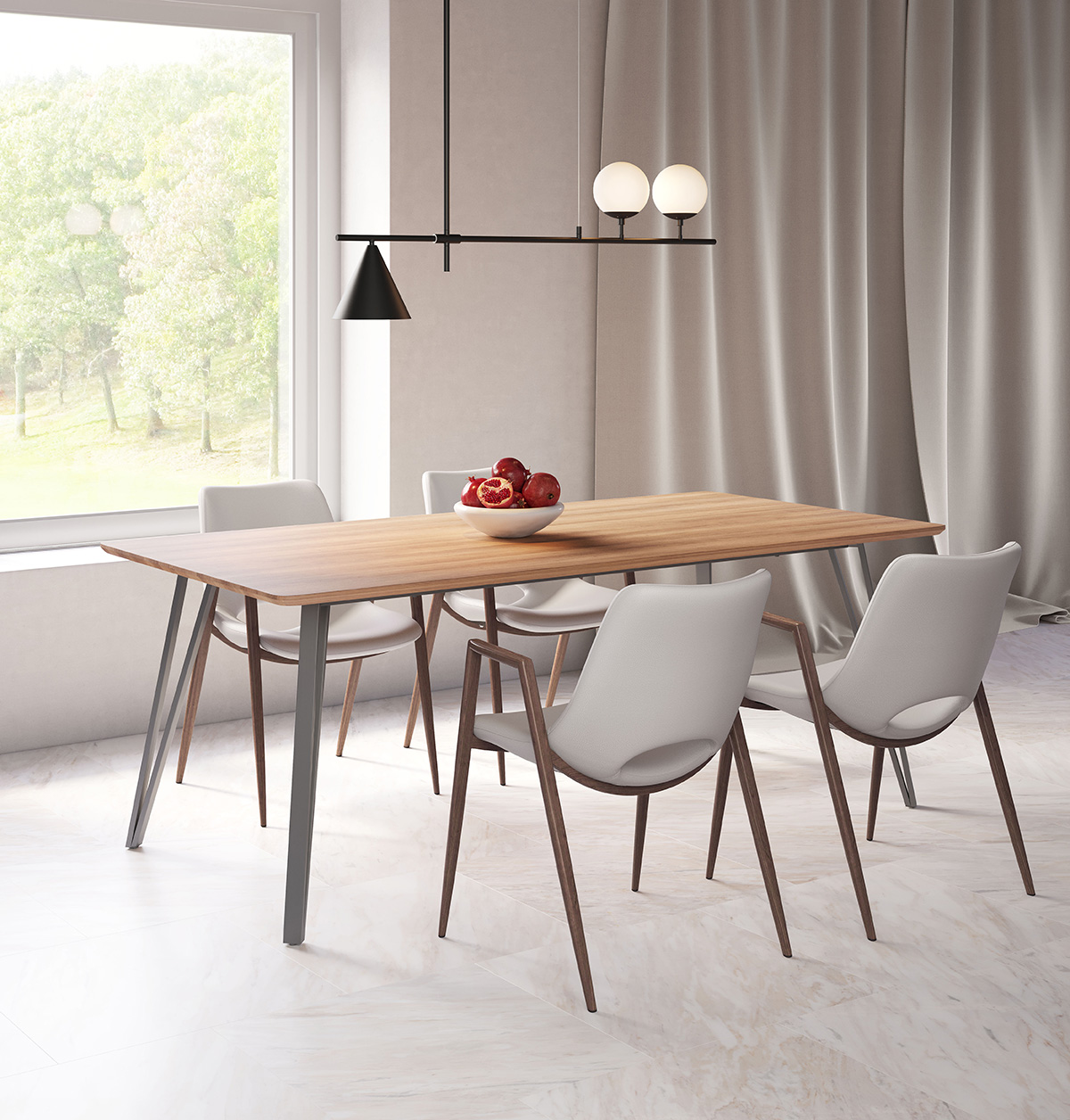 ZUO - Perpignan Dining Table in Brown/Black