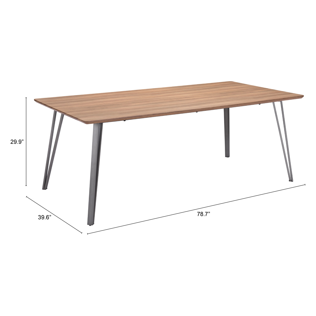 ZUO - Perpignan Dining Table in Brown/Black