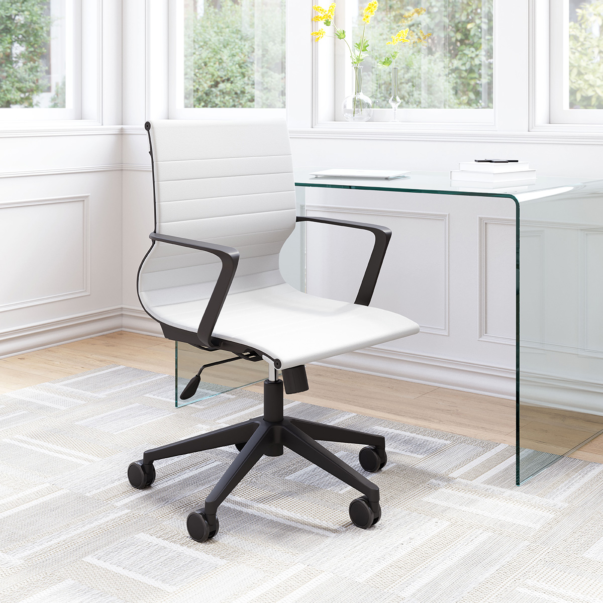 ZUO Stacy Office Chair - White/Black