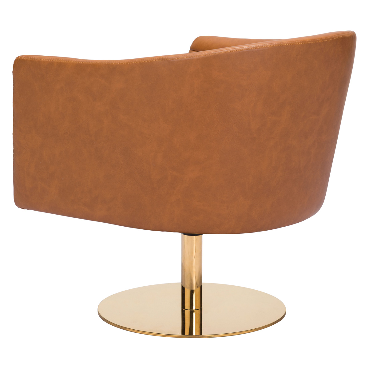 ZUO Justin Accent Chair - Brown/Gold