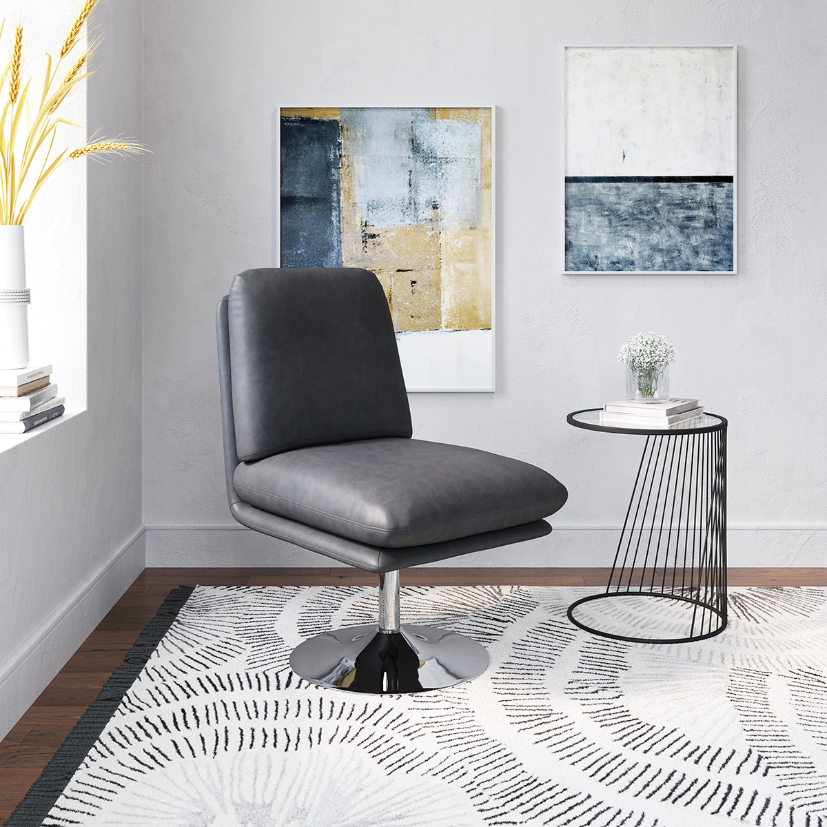 ZUO Rory Accent Chair - Gray/Silver