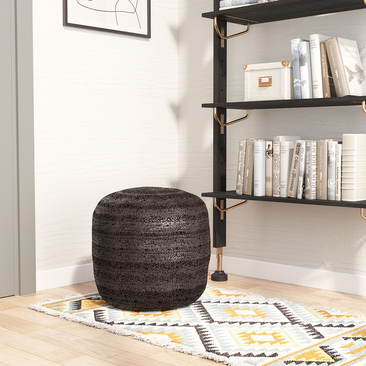 ZUO Lillian Ottoman - Brown