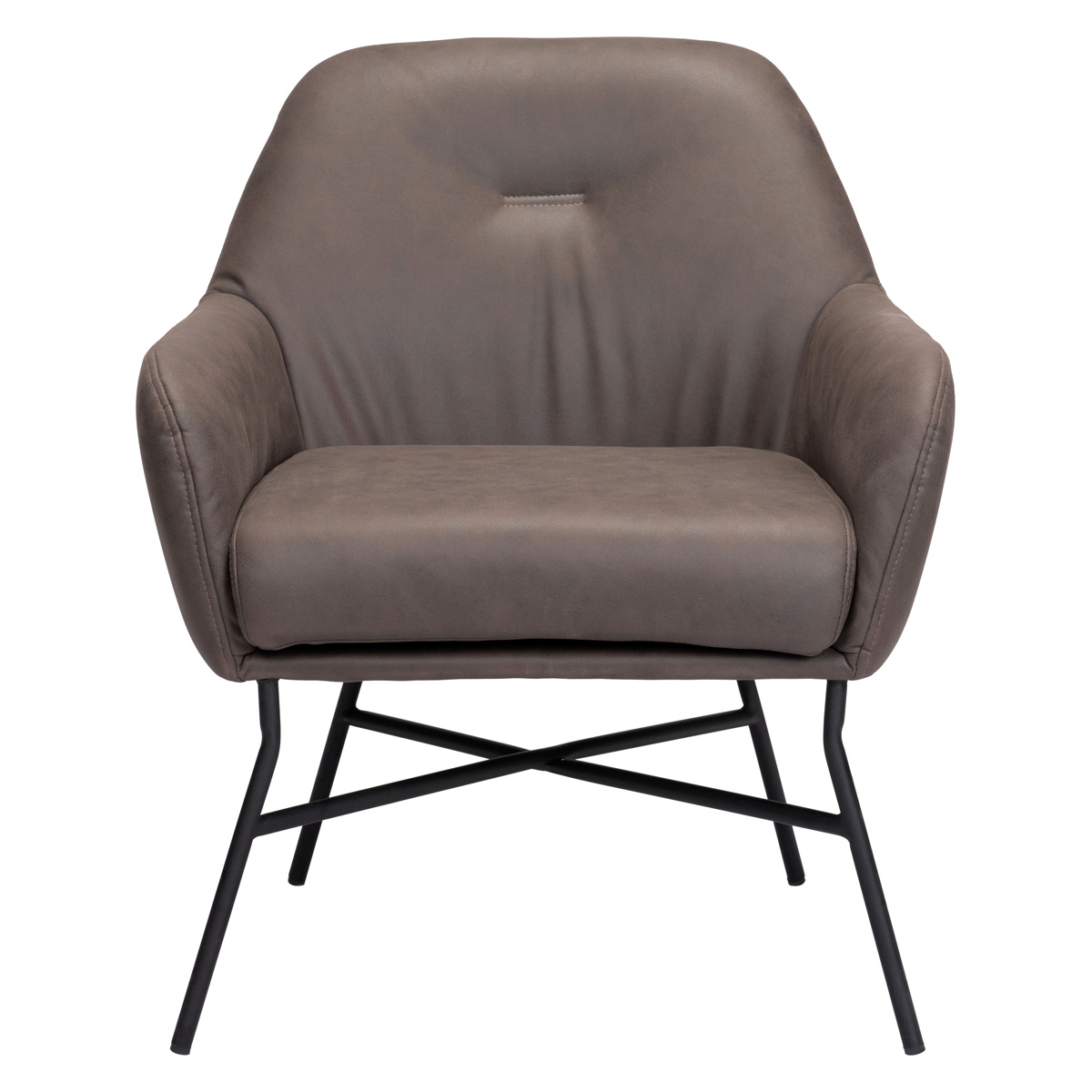 ZUO Hans Accent Chair - Vintage Brown/Matte Black