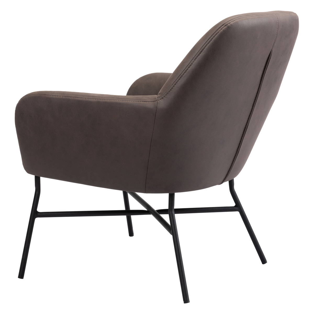 ZUO Hans Accent Chair - Vintage Brown/Matte Black