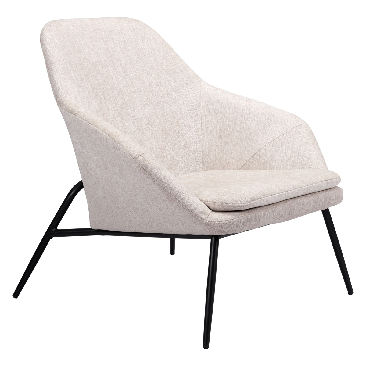 ZUO Manuel Accent Chair - Beige/Matte Black
