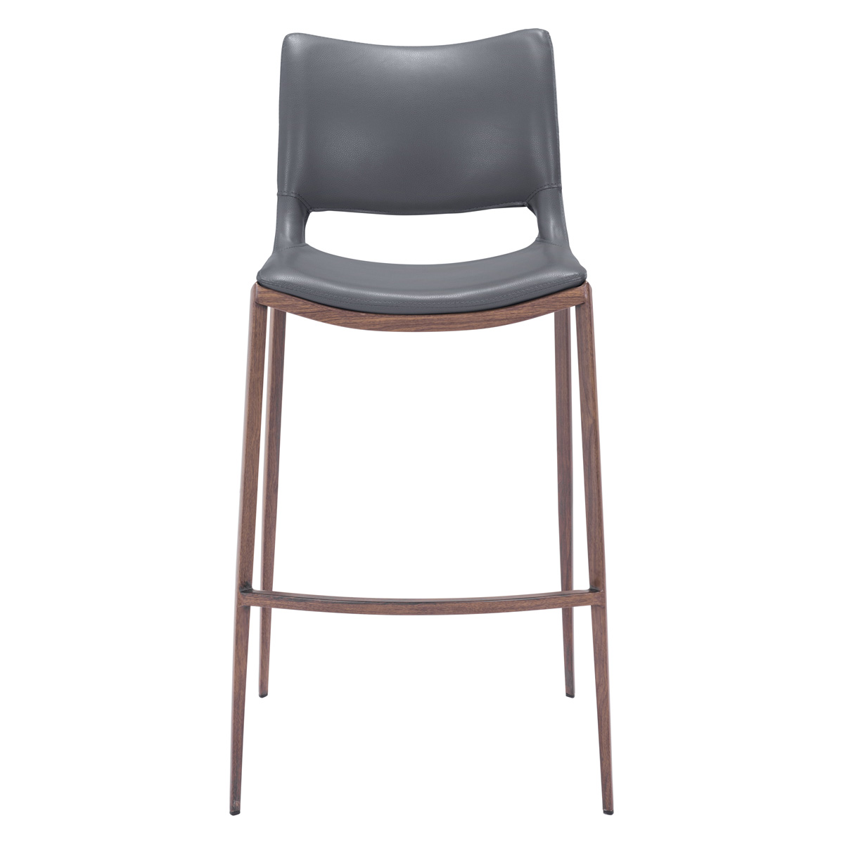 ZUO - Ace Bar Chair in Dark Gray/Brown