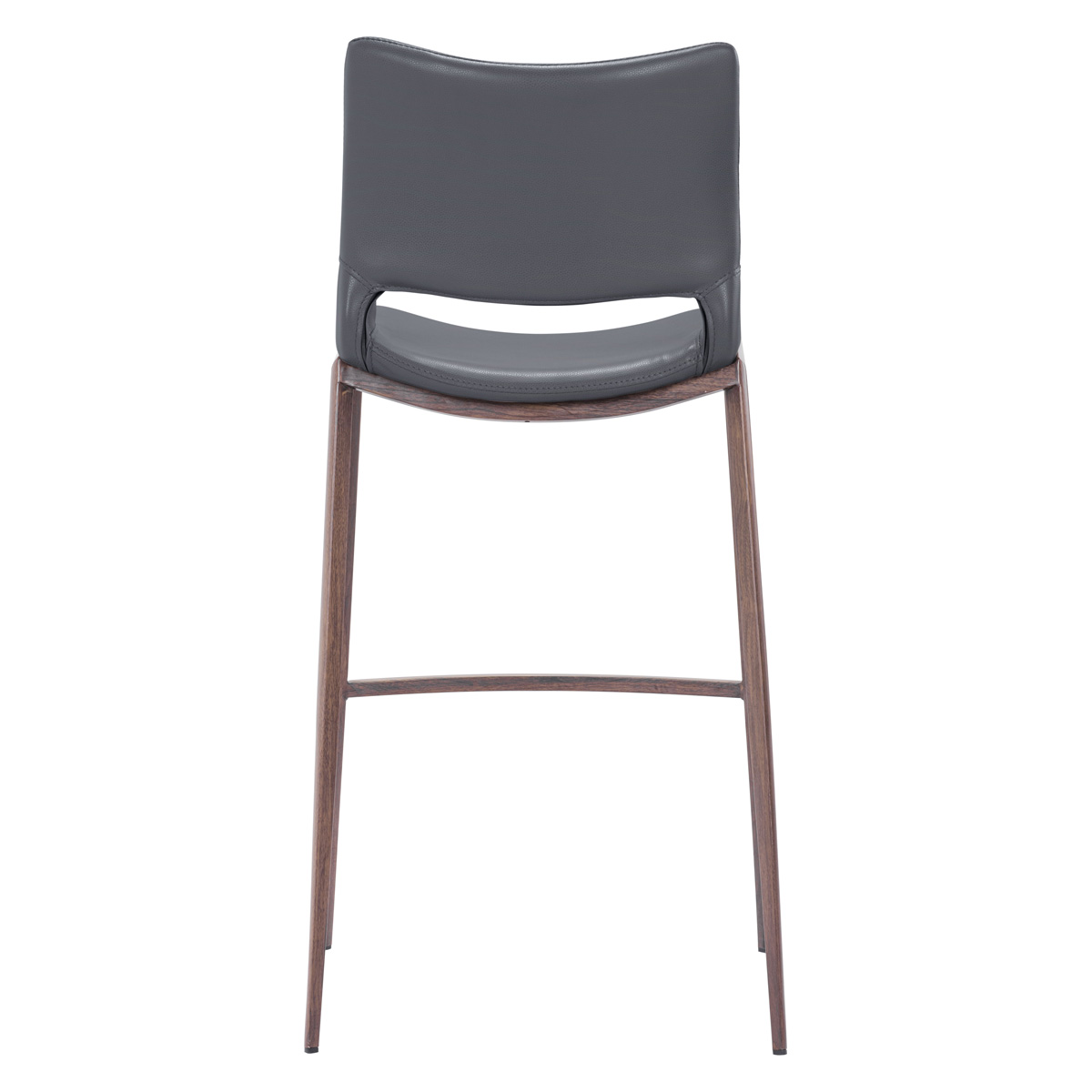 ZUO - Ace Bar Chair in Dark Gray/Brown
