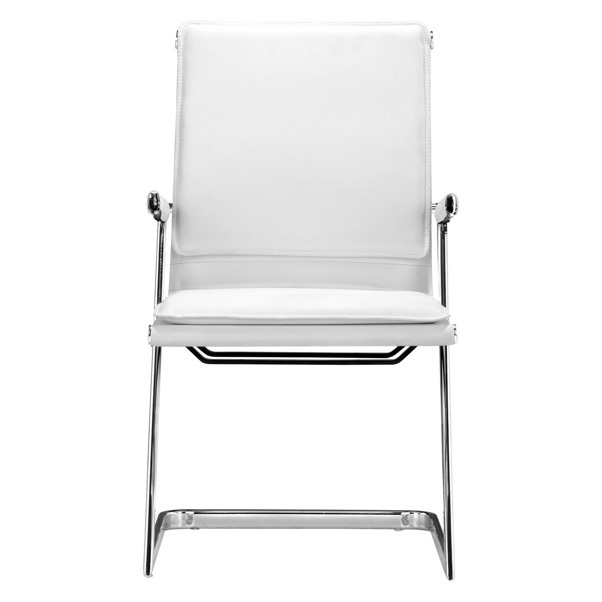 ZUO Lider Plus Conference Chair (Set Of 2) - White/Silver