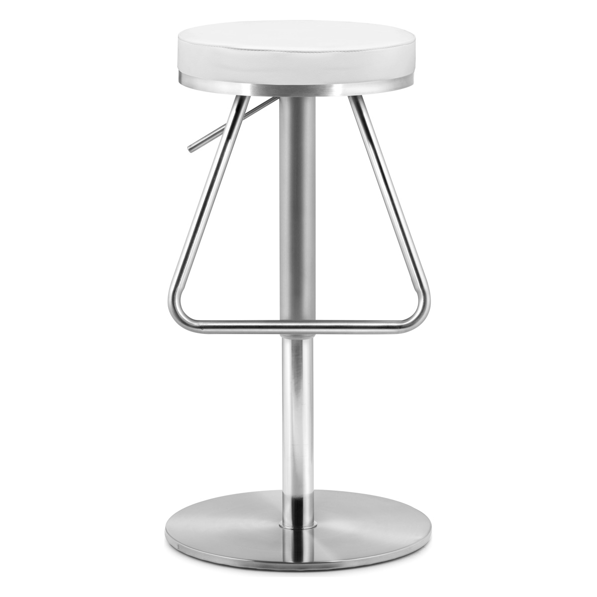 ZUO - Soda Barstool in White/Silver