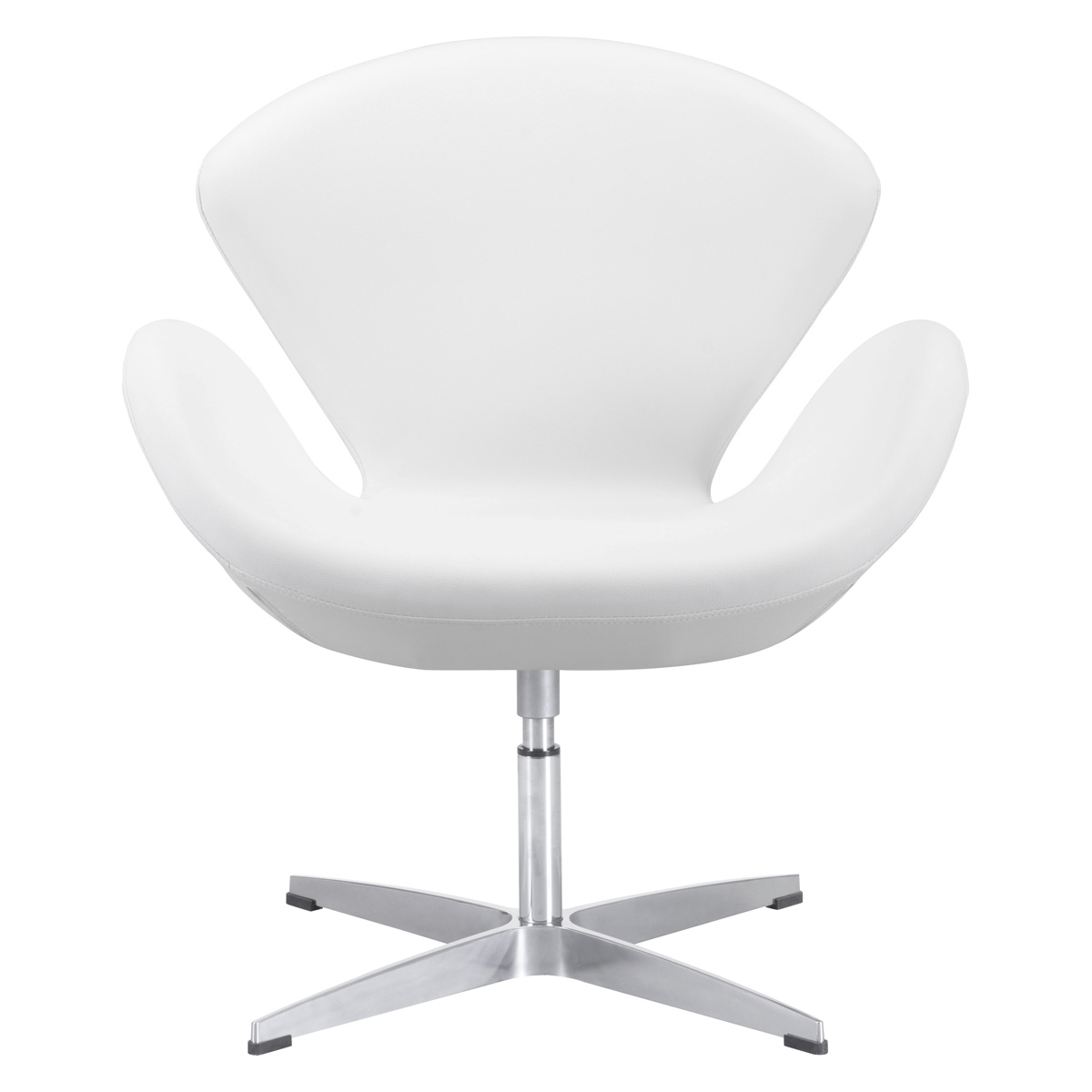 ZUO Pori Occasional Chair - White/Silver