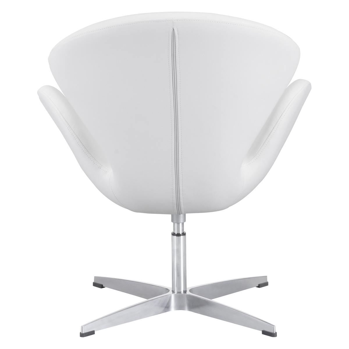 ZUO Pori Occasional Chair - White/Silver