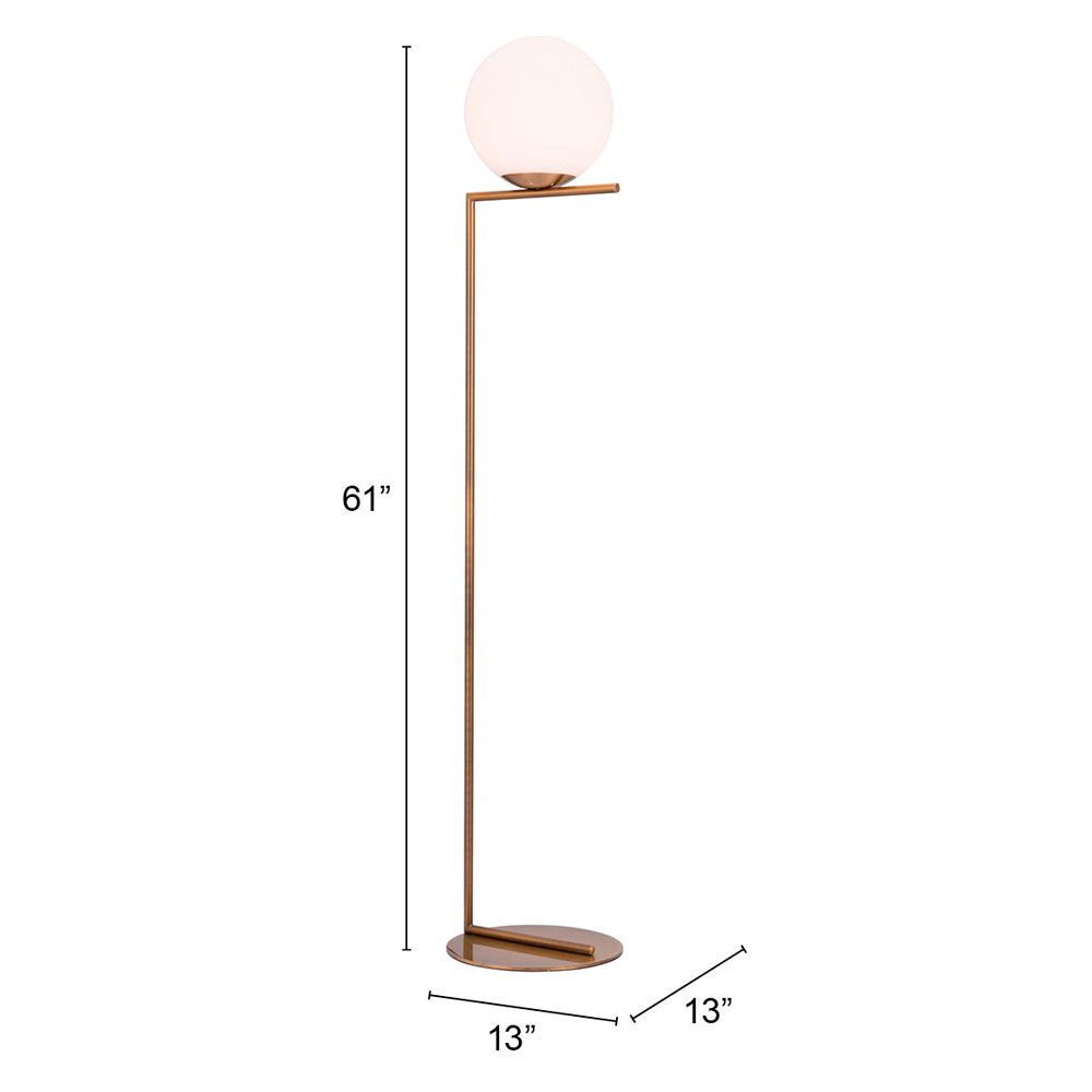 ZUO - Belair Floor Lamp in Brass