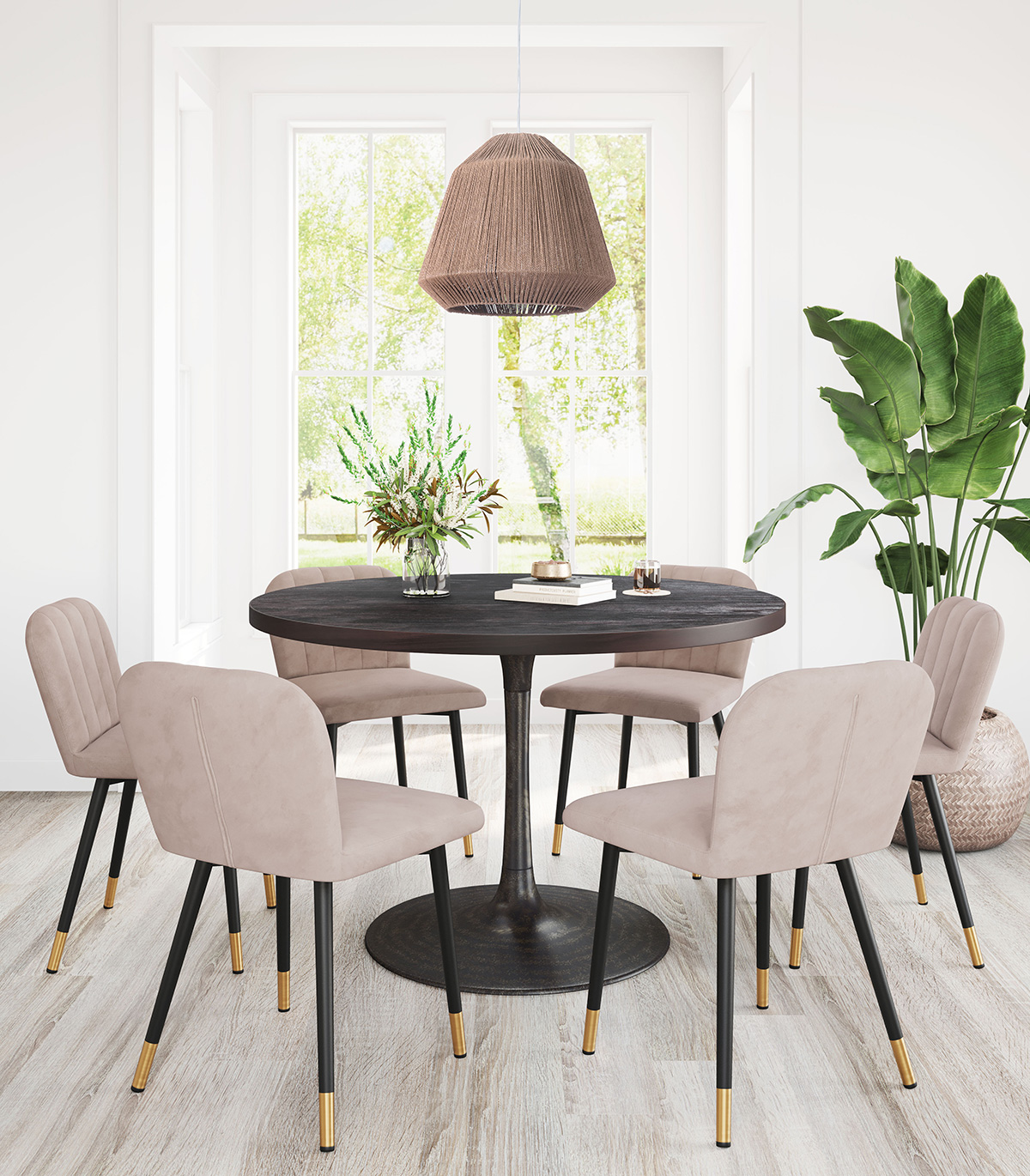 ZUO - Impala Ceiling Lamp in Brown