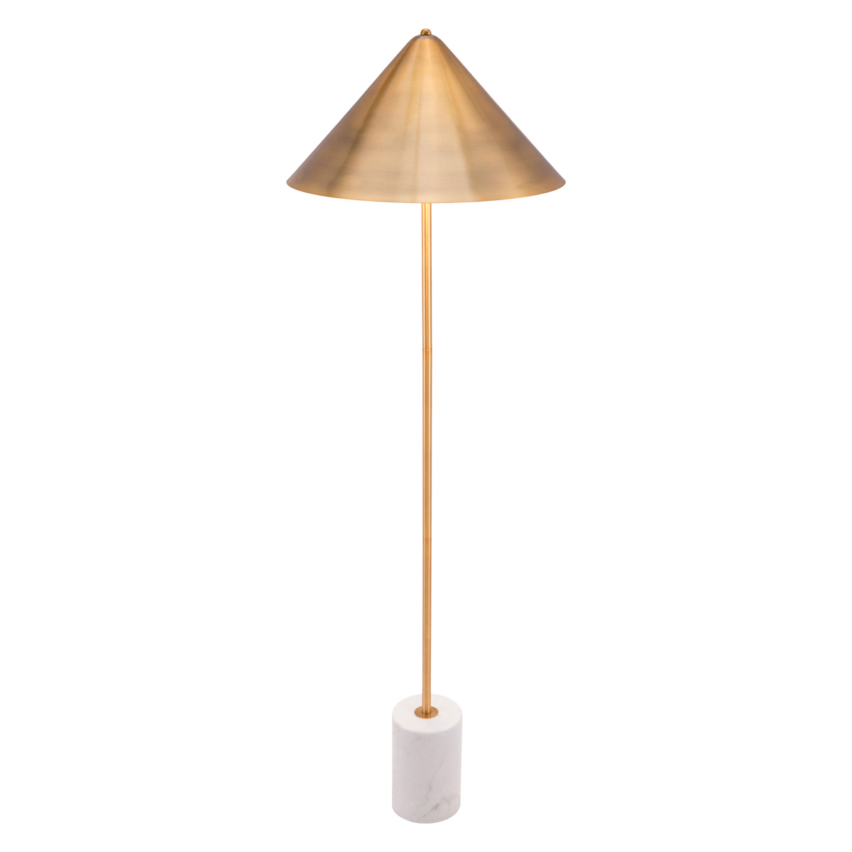 ZUO - Bianca Floor Lamp in Brass/White