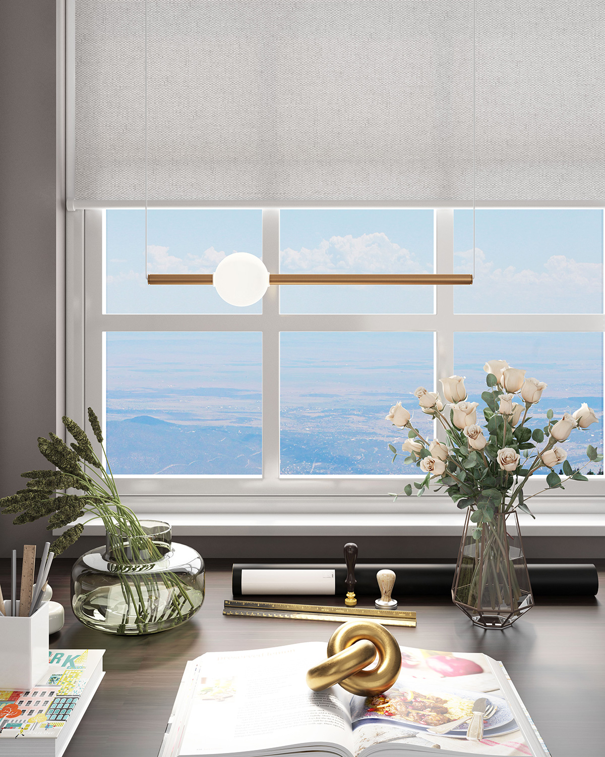 ZUO - Adeo Ceiling Lamp in Brass